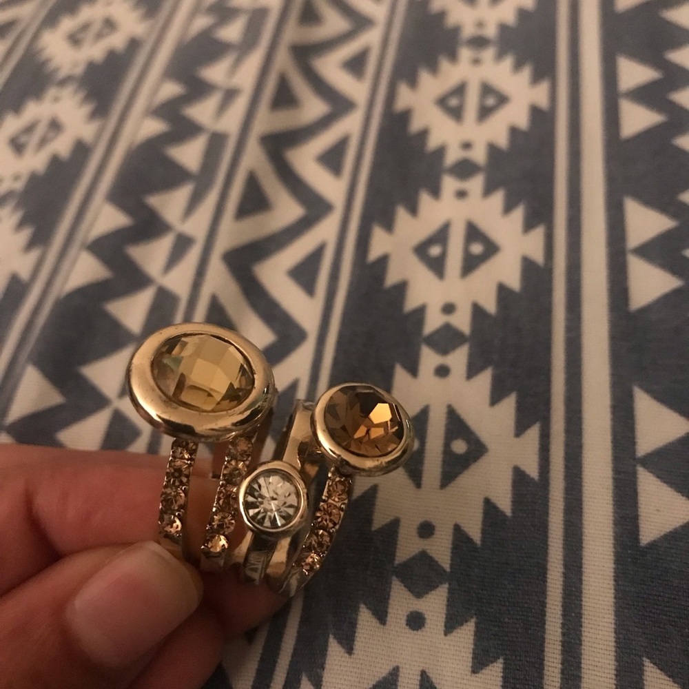 LOFT jewelled golden ring - Picture 2 of 4